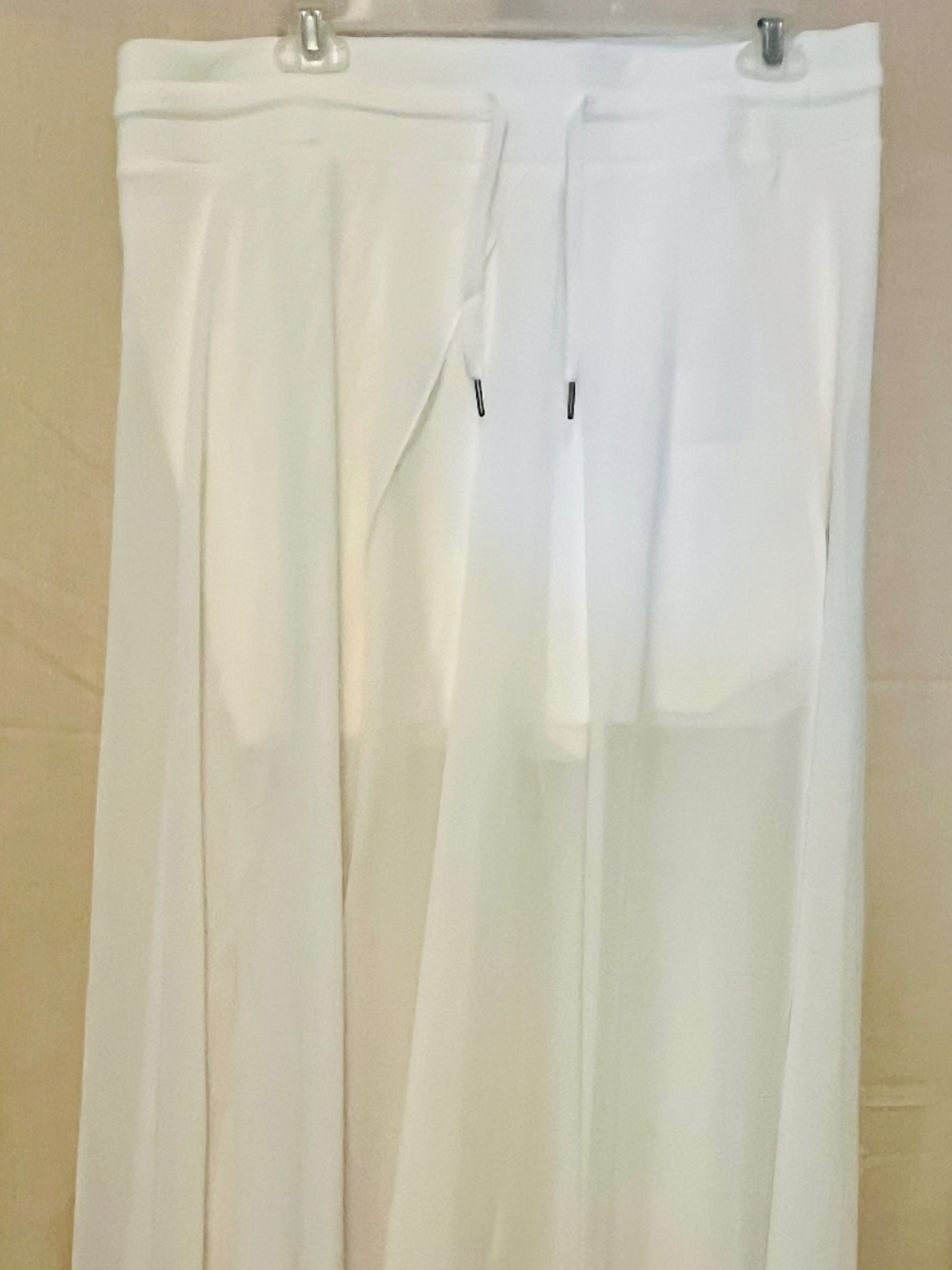 Women’s ivory Skirt Sheer with Attached Shorts XL New